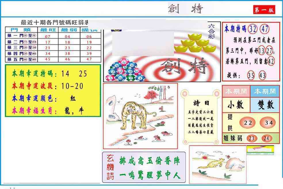 033期马经创特A(新图推荐)[图]